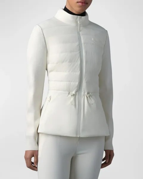 Пуховик Laika Hybrid с баской и подолом Mackage, цвет Cream