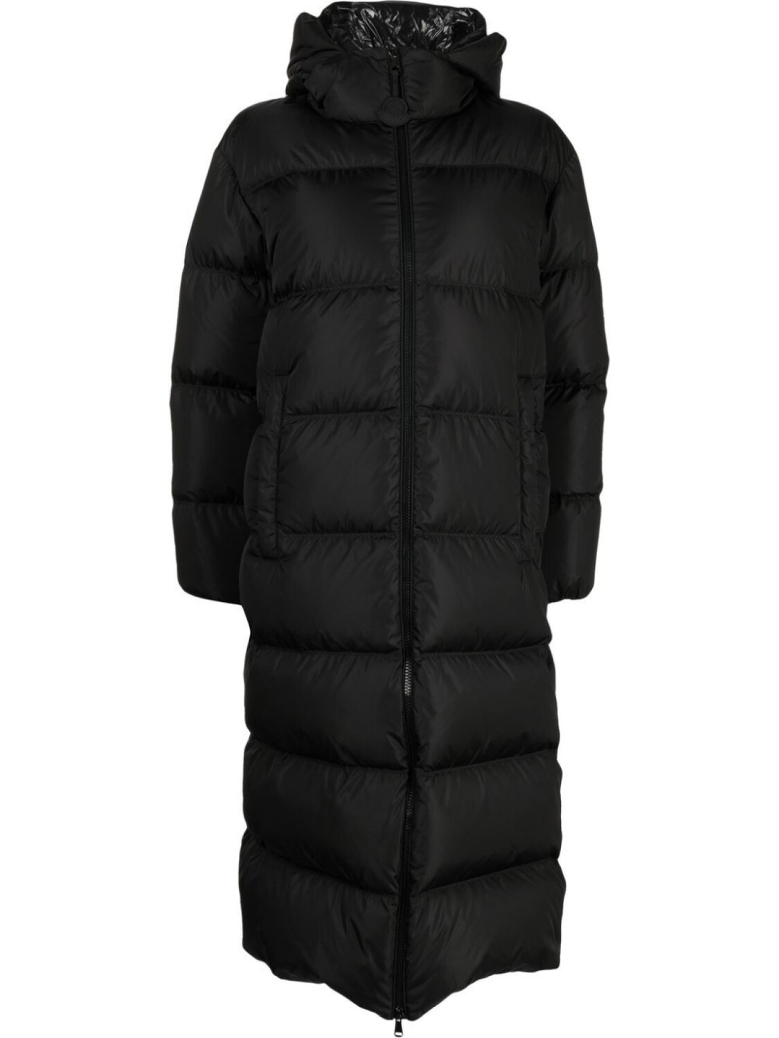 Пуховик на молнии Moncler, черный