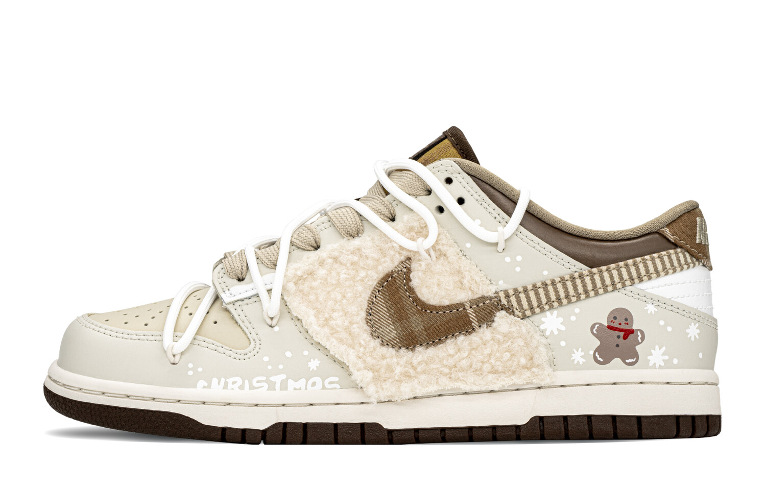 Кроссовки Nike Dunk Skateboarding Shoes Women's Low-top Brown, хаки