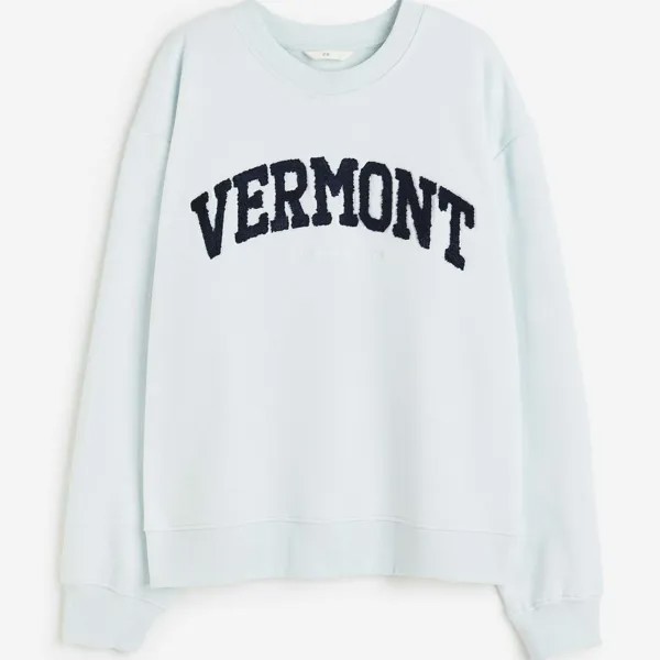 Свитшот H&M Vermont Crew-neck, светло-бирюзовый