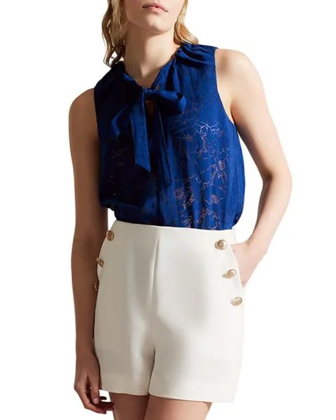 Топ без рукавов с завязочным вырезом Adelaai Ted Baker, цвет Blue