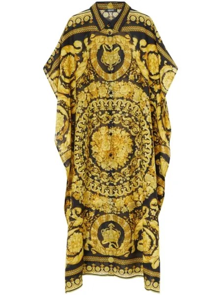Versace платье-кавер в стиле барокко, черный