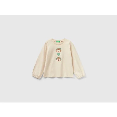Лонгслив UNITED COLORS OF BENETTON, размер 82 (1Y), бежевый