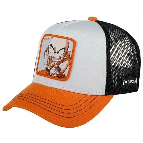 Бейсболка CAPSLAB арт. CL/DB2/1/KRI Dragon Ball Krillin (белый / оранжевый), размер ONE