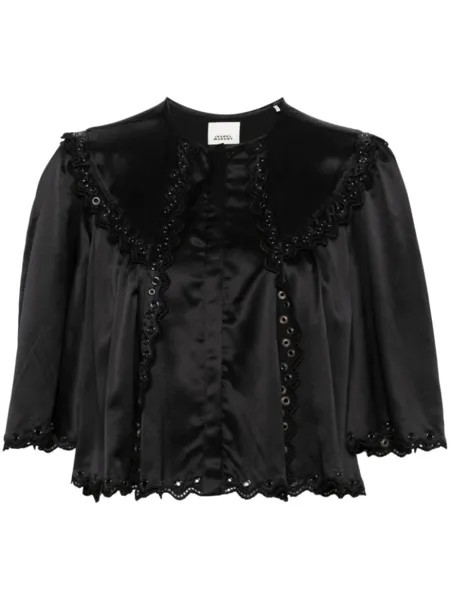 ISABEL MARANT блузка Armely с люверсами, черный
