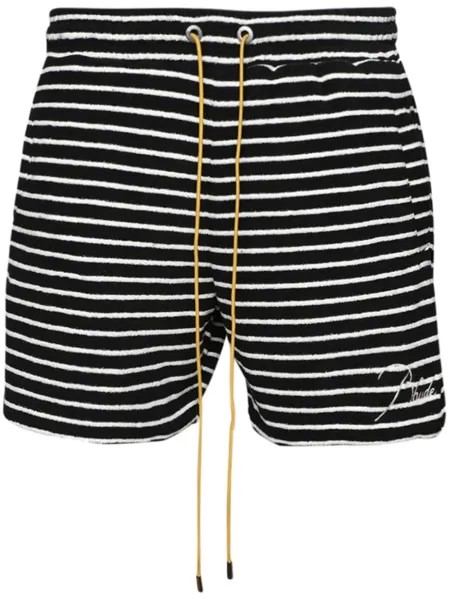 RHUDE шорты в полоску, черный