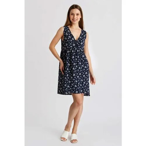 Платье Baon B4522068, размер 42, dark navy printed