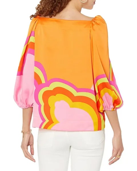 Топ Trina Turk Veil Top, цвет Tangerine Dream Multi