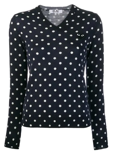 Comme Des Garçons Play трикотажный свитер в горох