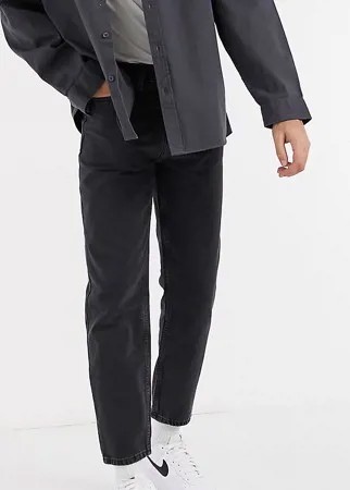 Черные выбеленные джинсы узкого кроя из плотной ткани New Look-Черный цвет