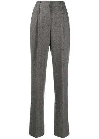 Moschino Pre-Owned брюки 1990-х годов строгого кроя с узором в елочку