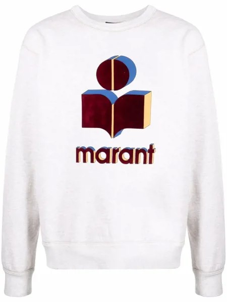 Isabel Marant logo-print long-sleeved jumper