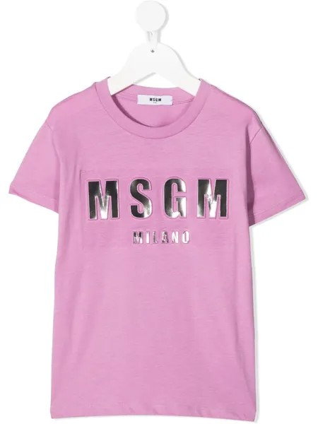 MSGM Kids футболка Milano с логотипом