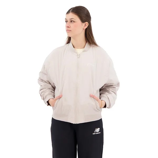 Куртка New Balance Linear Heritage Bomber, бежевый