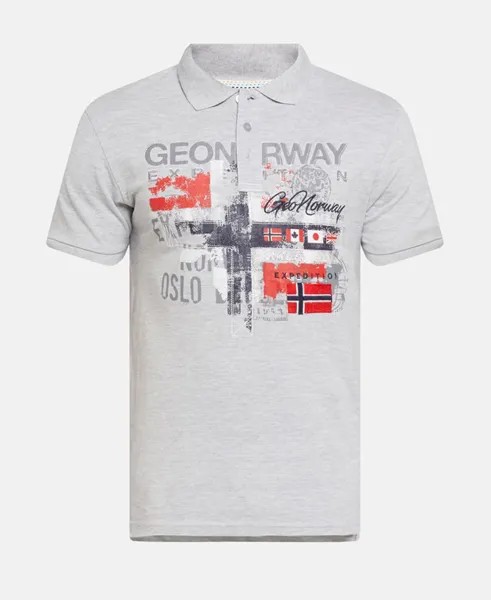 Рубашка поло Geographical Norway, цвет Medium Grey