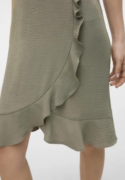 Летнее платье Vmalva Singlet Frill Mini Dress Vero Moda, пестрый зеленый