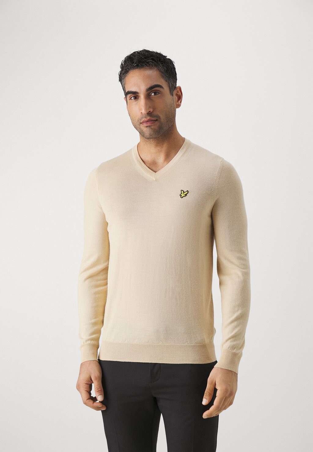 Свитер GOLF V NECK Lyle & Scott, бежевый