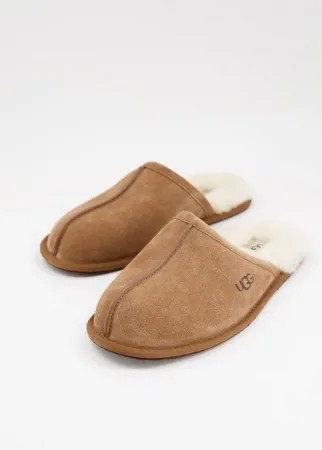 Светло-коричневые слиперы из овчины Ugg Scuff-Коричневый