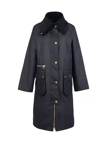 Вощеная куртка в клетку Townfield Barbour, цвет black sage tartan