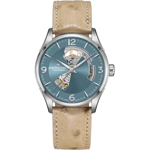 Наручные часы Hamilton Мужские наручные часы HAMILTON JAZZMASTER OPEN HEART AUTO H32705842, серебряный