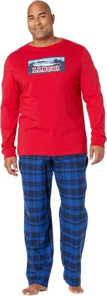 Высокие лагерные пижамы L.L.Bean, цвет Nautical Red