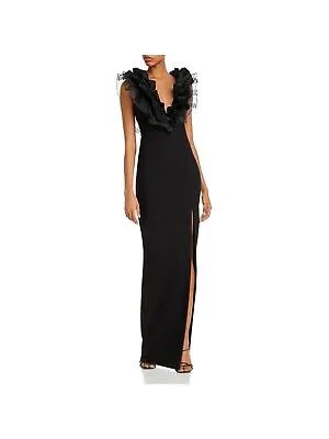 LIKELY Женское черное вечернее платье без рукавов на молнии с V-образным вырезом в полный рост 0