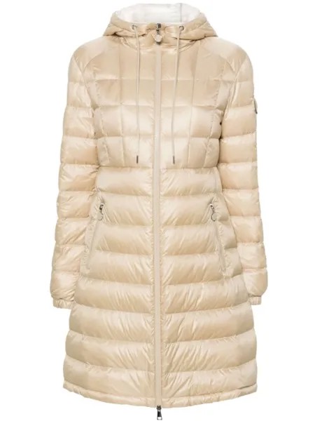 Moncler пуховик Amintore с капюшоном, нейтральный цвет