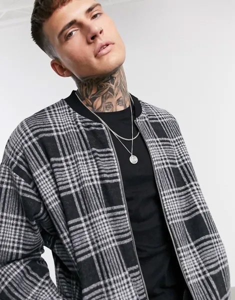 Трикотажный бомбер от комплекта ASOS DESIGN-Черный