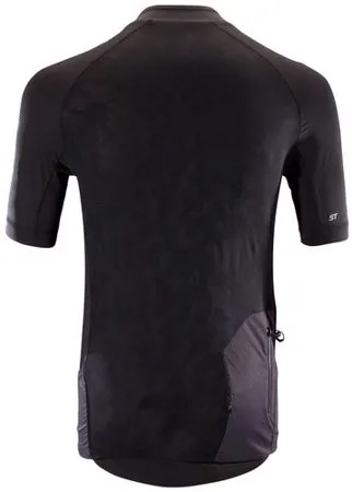 Футболка для горного велоспорта с короткими рукавами мужская ST 500, размер: L, цвет: Черный/Антрацитовый Серый/Черный ROCKRIDER Х Декатлон