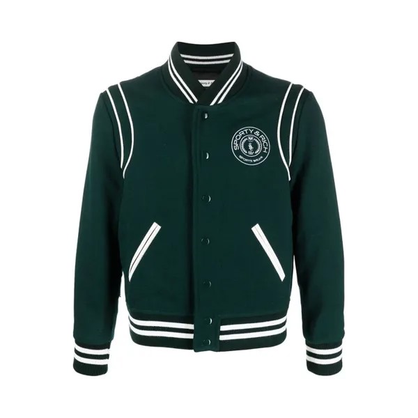 Куртка Sporty & Rich Connecticut Crest Varsity 'Forest', зеленый