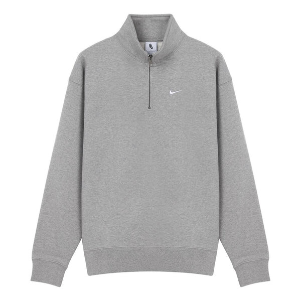Толстовка Nike Solo Swoosh 1/4-zip sweatshirt 'Grey', серый