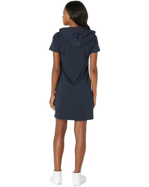 Платье Tommy Hilfiger Short Sleeve Rhinestone Logo Hoodie Dress, цвет Sky Captain