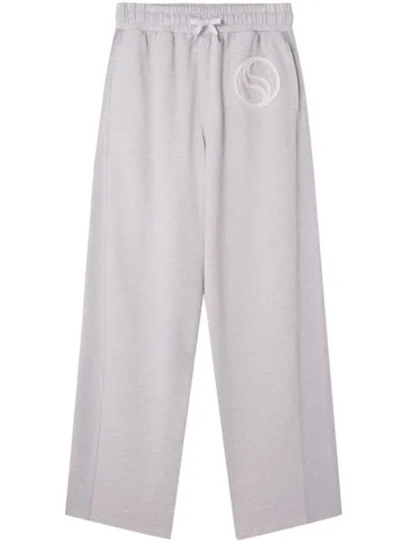 Stella McCartney спортивные брюки S-Wave из органического хлопка с кулиской, серый