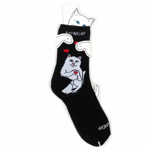 Носки RIPNDIP Носки с котом Лордом Нермалом Ripndip Socks, размер Универсальный, красный, розовый, черный, белый