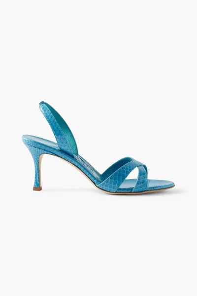 Босоножки Callasli с пяткой на пятке MANOLO BLAHNIK, бирюзовый