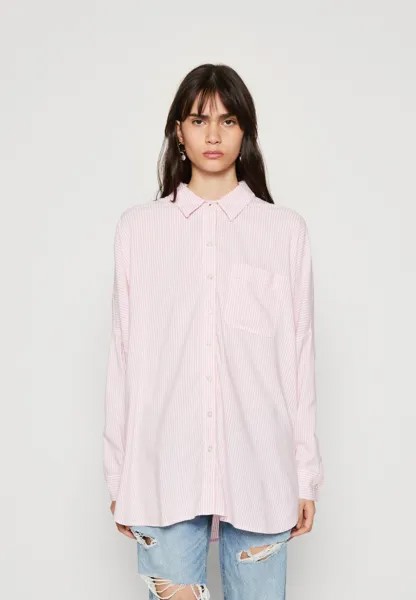 Рубашка American Eagle CORE BIG SHIRT STRIPES, розовый