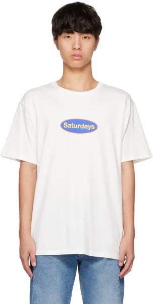 Off-White футболка с нашивками Saturdays NYC