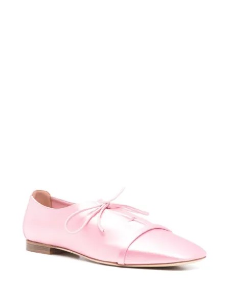 Malone Souliers джинсовые туфли на шнуровке, розовый