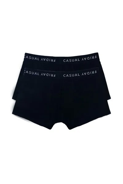 Боксеры CASUAL FRIDAY 2-er Stück Pack Boxershorts Trunks Set Basic Unterwäsche NORH, черный