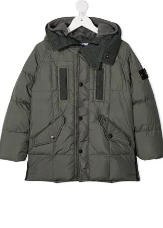 Stone Island Junior пуховик с капюшоном