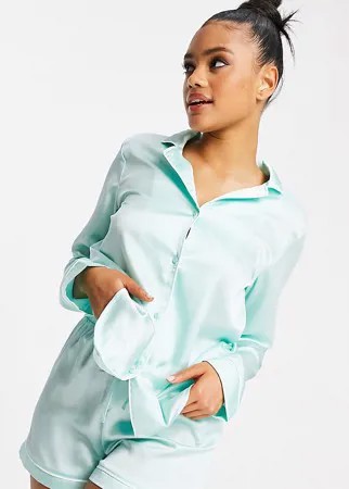 Пижамные шорты от комплекта мятного цвета с принтом в виде надписей Missguided-Зеленый цвет
