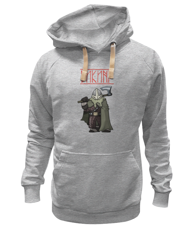 Худи Printio Веселый викинг серое 2XL