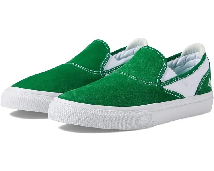 Кроссовки Emerica Wino G6 Slip-On, цвет Green/White/Gum