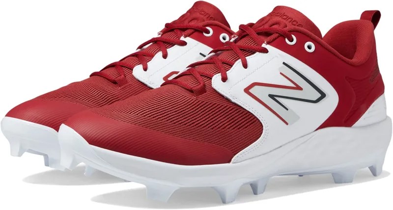 Бутсы Fresh Foam 3000v6 Molded New Balance, цвет Team Crimson/White