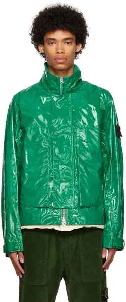 Зелено-бежевая спортивная куртка и жилет Stone Island Shadow Project