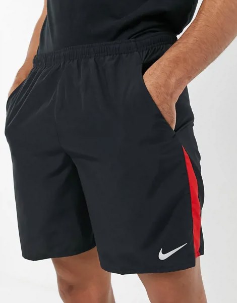 Черные шорты для бега длиной 7 дюймов Nike Running Dry-Черный цвет
