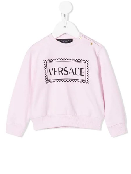 Versace Kids футболка с круглым вырезом и логотипом