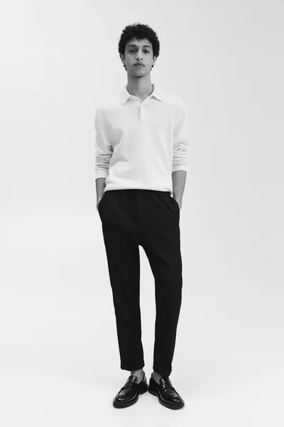 Узкие джоггеры строгого кроя H&M, синий