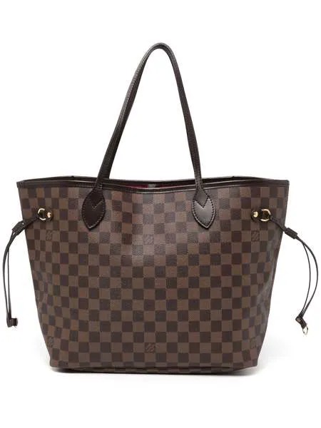 Louis Vuitton сумка-тоут Damier Ebène Neverfull MM 2009-го года