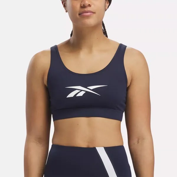 Спортивный бюстгальтер для тренировок Reebok, цвет Vector Navy / White